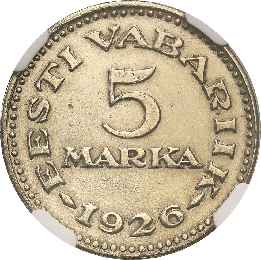 Estonia. 5 marek 1926 AU UNC